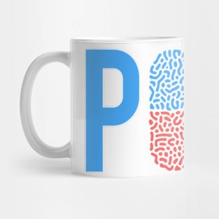 Ethnic Pill Popper: Typography Tee Mug